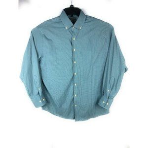 Peter Millar Summer Comfort Men's Large Aqua Blue Long Sleeve Nylon Shirt A50